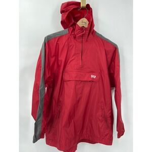 Vintage Gap Kids Red Anorak Windbreaker‎ Pullover Jacket XXL Y2K Nylon